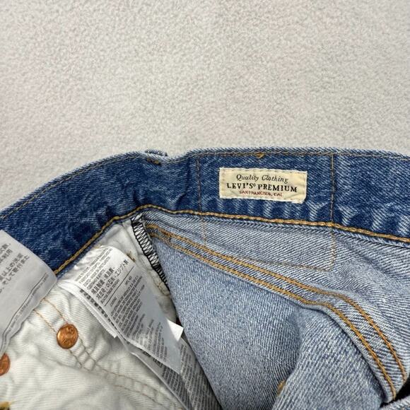 Levis 501xx Jeans Men's 30x30 Fits 29x26 Blue Premium 93' Big E Red Tab Raw Hem - Picture 9 of 10